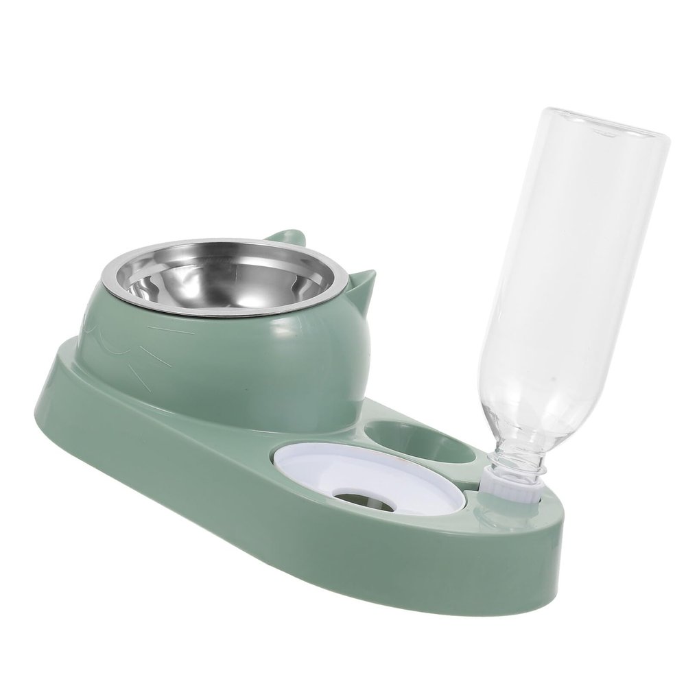 Homoyoyo Automatic Water Bowl and Food Dispenser for Dogs and Cats, Green