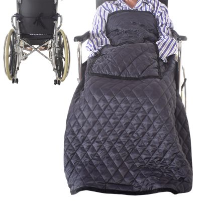 Wheelchair Blanket | Extended Adjustable Safety Strap | Warm Cover for Indoor and Outdoor Use
