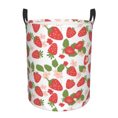 Strawberry Laundry Hamper, Durable Laundry Basket, 34 x 42 cm