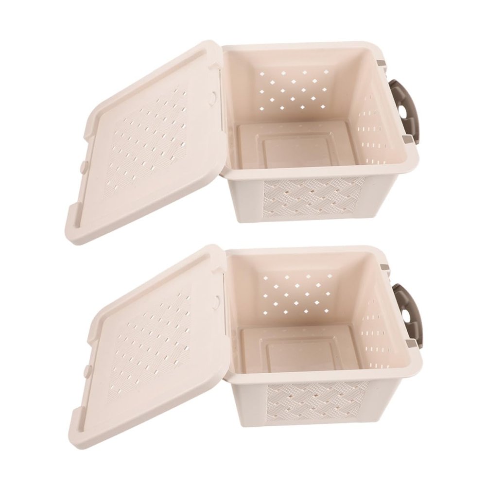 Beige Plastic Hamster Carriers, 2-Pack, Portable