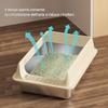 Non-Stick Cat Litter Box, Easy-Clean, Gray, M–L view 3