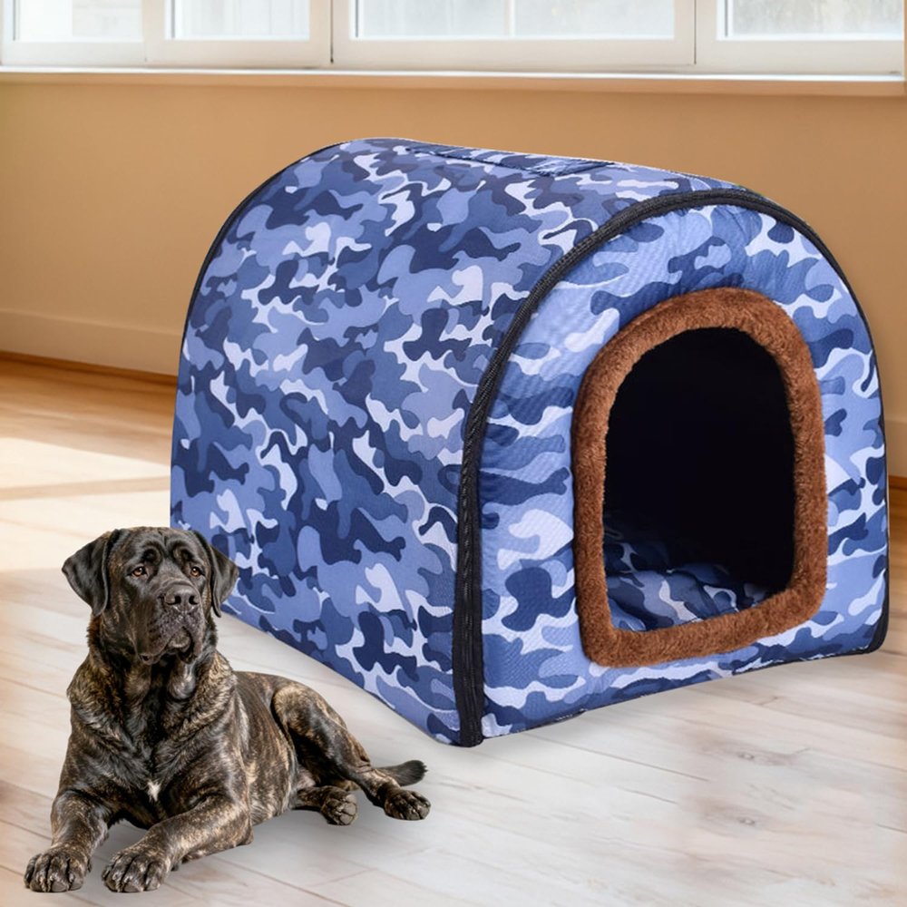 2-in-1 Extra-Large Waterproof Dog Bed House, L 57 x 44 x 39 cm