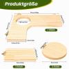 5-Piece Hamster Accessory Set with Wooden Platforms view 2