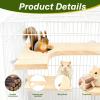 5-Piece Hamster Accessory Set with Wooden Platforms view 3