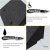 Wheelchair Threshold Ramp, Non-Slip Rubber Ramp with Mesh Bottom, 11 cm/4.3 in Rise, Black view 4