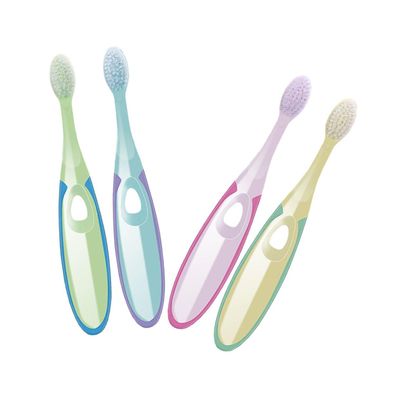 GOOHOCHY Children's Toothbrushes, 4-Pack, Soft Bristles, PP and PBT, Random Color, for Boys Ages 3+