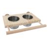Bird Perch with Stainless Steel Bowls view 1