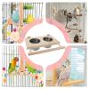 Bird Perch with Stainless Steel Bowls view 4