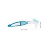 WATIIFUFU 2-Piece Double-Sided Denture Brush Set, Large Non-Slip Handles, Green and Purple view 2