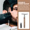 Vintage Safety Razor with Aluminum Alloy and Bamboo Handle view 3