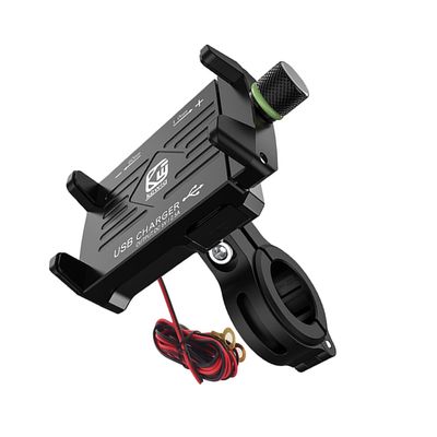 mophrati Durable Motorcycle and Bicycle Phone Holder, M6 Black