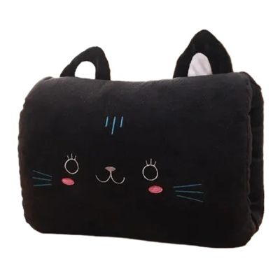 Superho Hand Pillow for Children, Cartoon Hand Warmer, Nap, Weak Hero, Class 1, Non-Electric, Travel Accessory (Black)