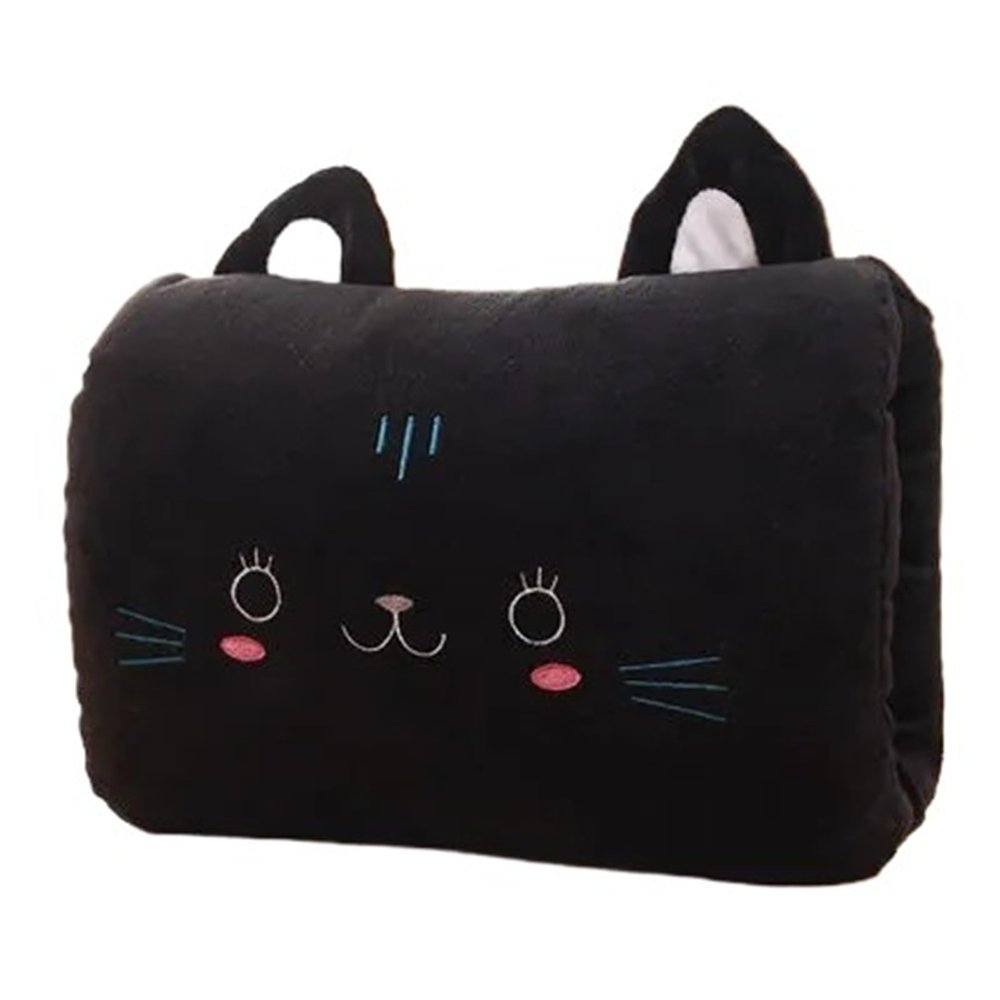 Superho Hand Pillow for Children, Cartoon Hand Warmer, Nap, Weak Hero, Class 1, Non-Electric, Travel Accessory (Black)