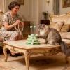 Interactive Cat Toy: Cute Rotating Ball Tower view 2