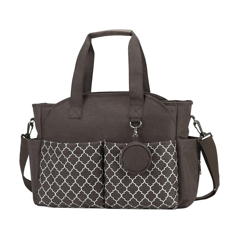 Luwecf Diaper Tote Bag, Shoulder Diaper Bag Organizer, Brown