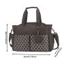 Luwecf Diaper Tote Bag, Shoulder Diaper Bag Organizer, Brown view 4