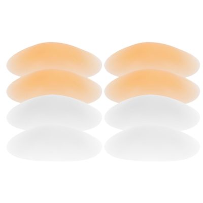Milisten 4 Pairs Silicone Shoulder Pads for Clothing, Reusable, Non-Slip, Invisible and Breathable