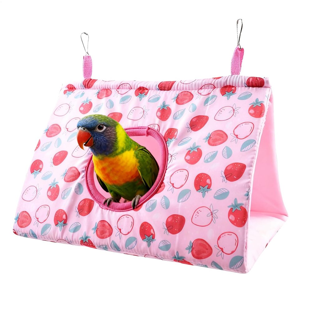 Generic Budgie Nest - Warm Climbing Toy for Birds - Cockatiel Sleep Bed | Winter Cage Accessory for Budgies, Conures, Cockatiels, Canaries