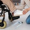 ERINGOGO Steel Wheelchair Front Fork Replacement with Ball Bearing, Silver view 4