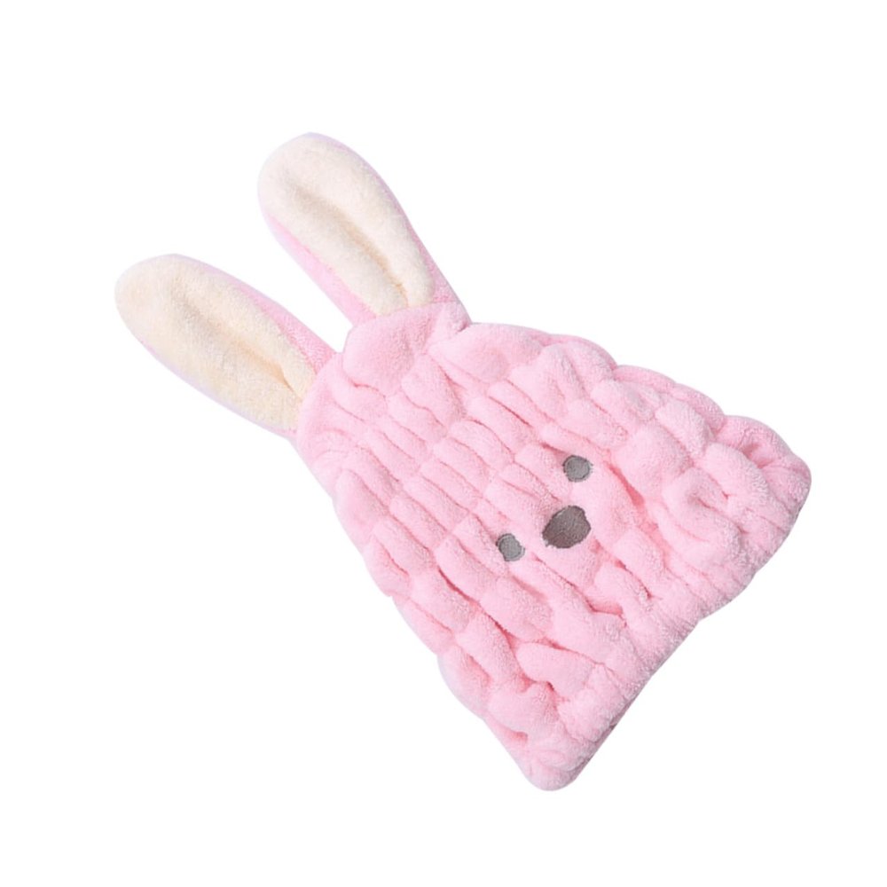 TOPBATHY Cartoon Bunny Children's Polyester Hair-Drying Cap, Super Absorbent, Random Color