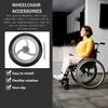 VILLFUL Wheelchair and Scooter Front Wheel Replacement, Rubber and Aluminum view 2