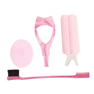 Portable Makeup Brush Set with Double-Sided Eyebrow Brush