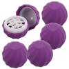 SOIMISS 5-Piece Refillable Lip Gloss Squeeze Tubes, Purple Plastic, Round Ball Design view 1