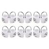 Homoyoyo 12-Piece Plastic Halloween Ghost Buckets with Handles, Large-Capacity Candy Holders for Snacks and Small Gifts, Reusable for Parties view 1