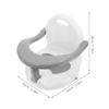 BAZEITFLOW Baby Bath Seat for Bathtub, Removable Backrest, Non-Slip, Comfortable for Bathing, Feeding, and Hair Washing, Gray view 2