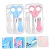 LOLIPPYY 2-Set Baby Manicure Kit with Nail Scissors, Nail File, Tweezers, Storage Case, and Ergonomic Nail Clipper for Young Girls, Pink view 4