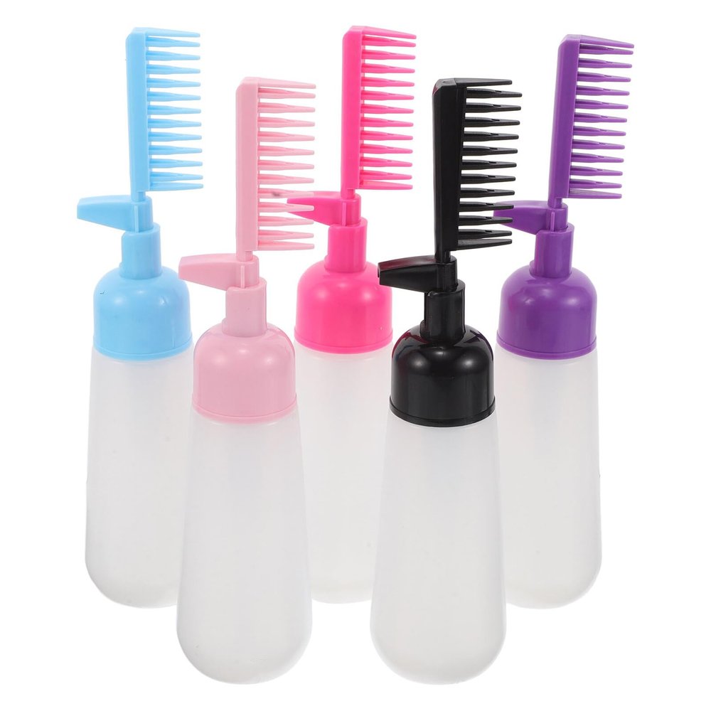 BELLIFFY 5-Piece Hair Dye Shampoo Bottle Comb Applicator Set