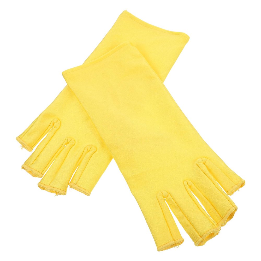 OATIPHO 1 Pair Half-Finger Polyester Manicure Gloves with UV Protection