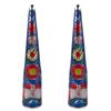 2-Piece Blue Alloy Palace-Style Fingernail Claw Rings view 1