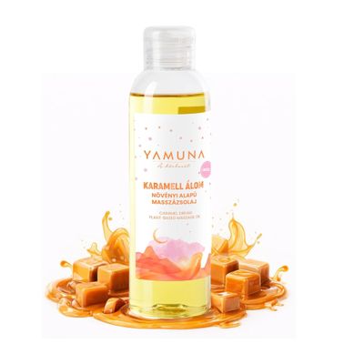 YAMUNA NATURAL BEAUTY Caramel Dream Massage Oil, 100% Plant-Based, Paraben- and Paraffin-Free