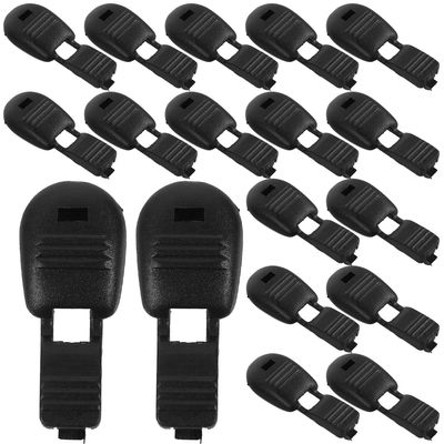 PHENOFICE 100-Piece Black Nylon Shoelace End Caps