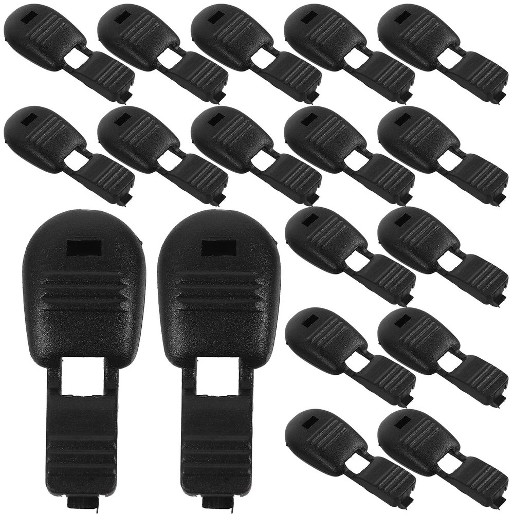 PHENOFICE 100-Piece Black Nylon Shoelace End Caps