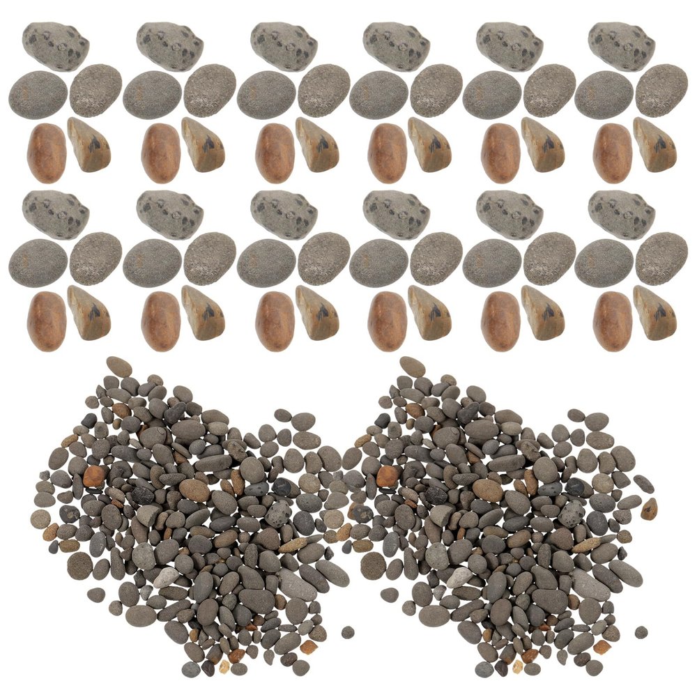 SECFOU Natural River Pebble Decorative Stones for Aquariums, Vases, Mini Gardens, and Landscaping