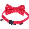 ifundom Adjustable Dog Collar with Cute Red Bow and Bell view 1