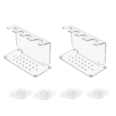 Pocoiau 2-Pack Transparent Acrylic Razor Stand