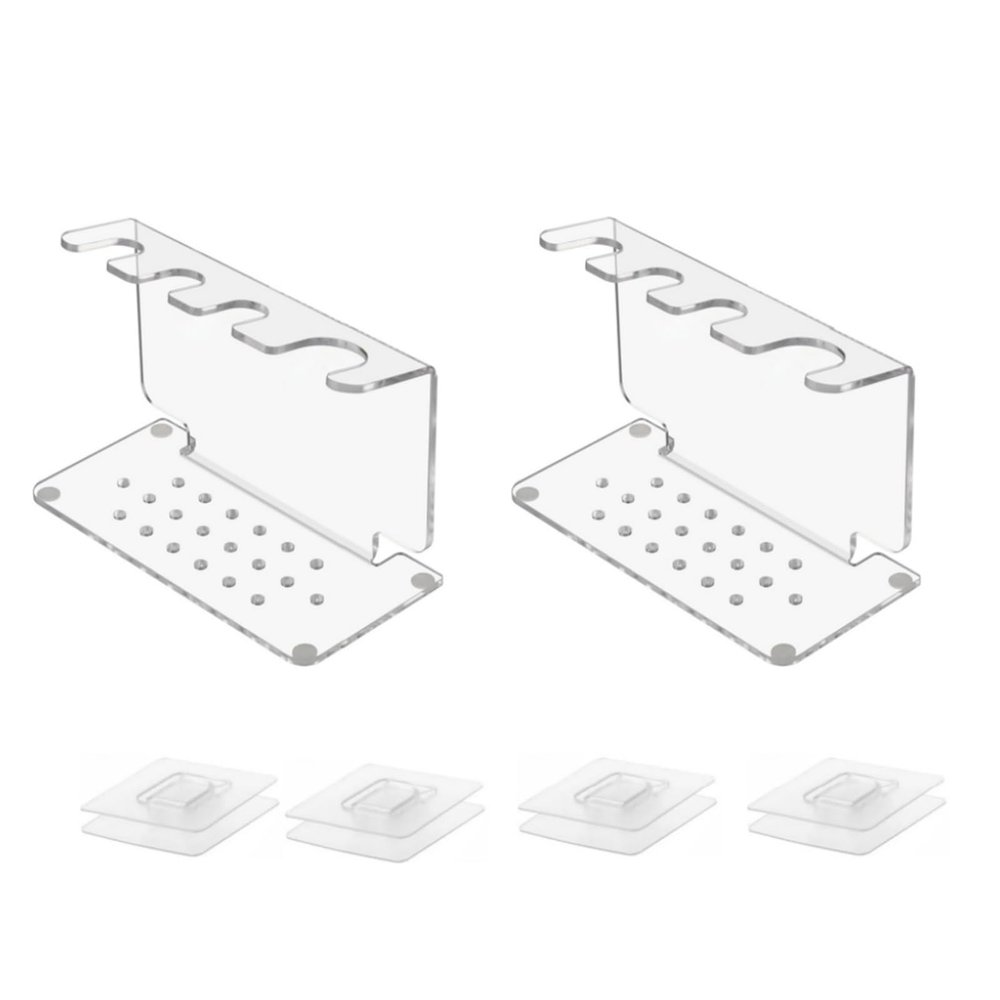 Pocoiau 2-Pack Transparent Acrylic Razor Stand