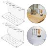 Pocoiau 2-Pack Transparent Acrylic Razor Stand view 3
