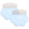 INOOMP 2-Pack Cat Combs with Stainless Steel Teeth, ABS Grooming Set with Massage Function view 1