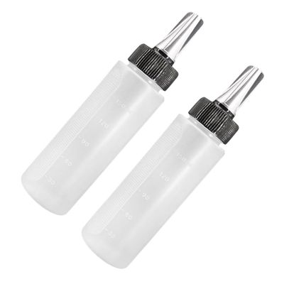 DECHOUS Hairdressing Applicator Measuring Bottle Set, Leak-Resistant Plastic Bottles with Scale, Random Style
