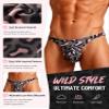 comeondear Men's T-Back String Thong, Black, M view 4