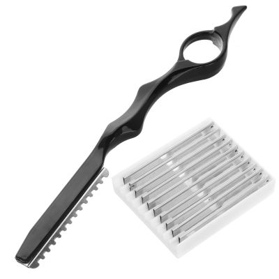 Hair-Thinning Razor Blades, 11-Piece, Black, Hairdressing Texturizing Tool