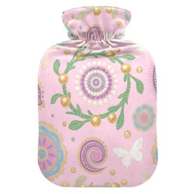 Hot Water Bottle with Soft Cover, 2 L, for Hand and Foot Warming
