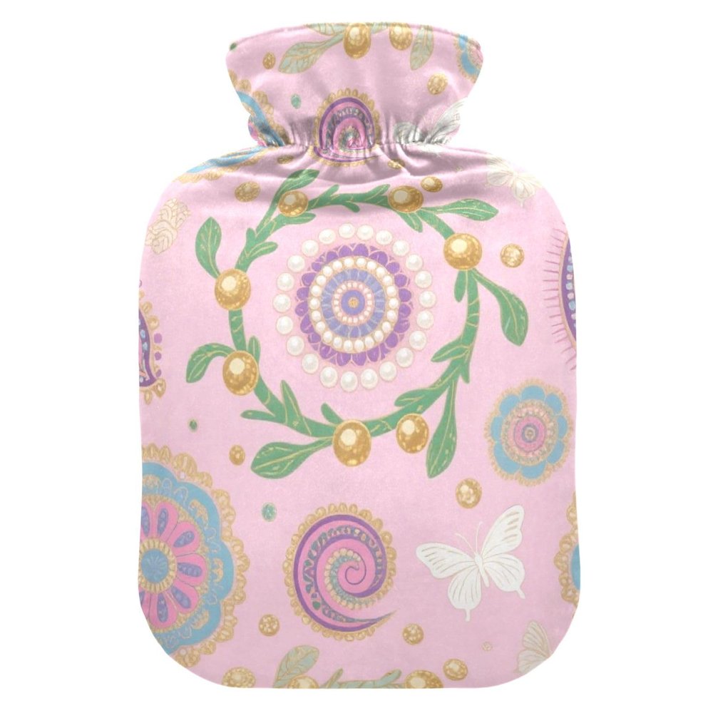 Hot Water Bottle with Soft Cover, 2 L, for Hand and Foot Warming