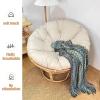 Round Dog Bed, Soft and Comfortable Pet Lounge Cushion for Indoor and Outdoor Use, Removable Cover, Gray, 100 x 100 cm view 2