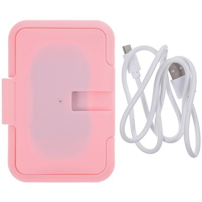Portable Pink USB Baby Wipe Warmer with Temperature Control