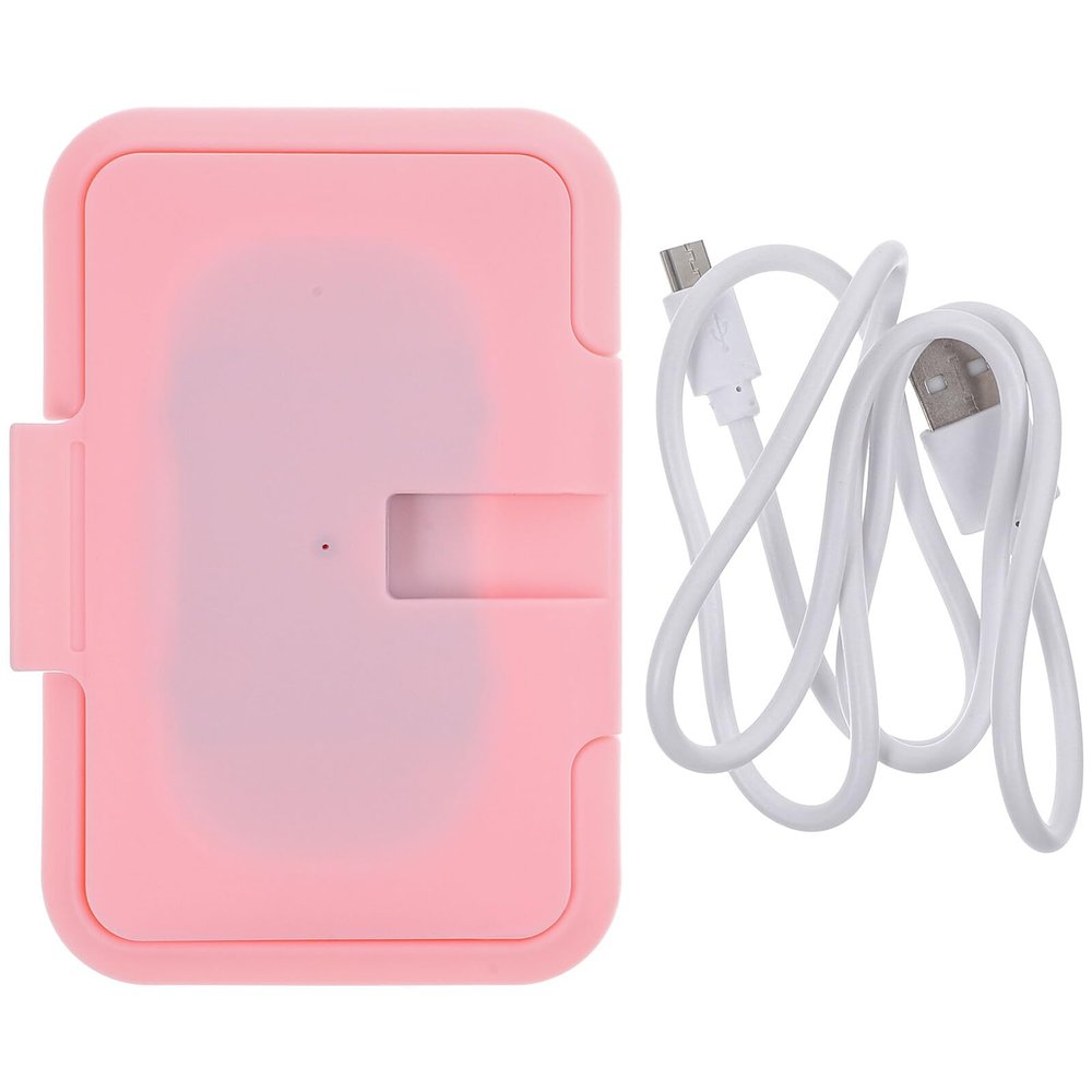 Portable Pink USB Baby Wipe Warmer with Temperature Control